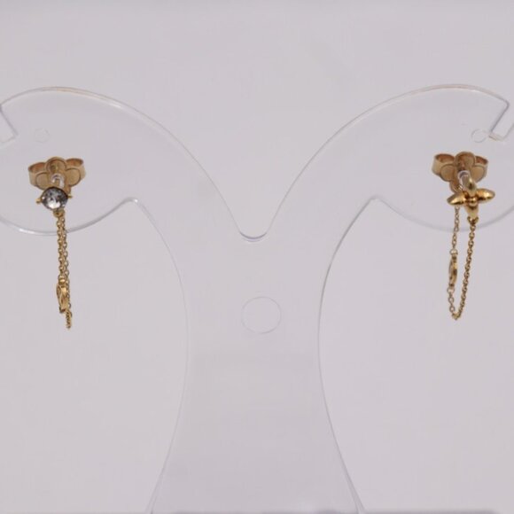 LOUIS VUITTON Brown Monogram Earrings - Picture 1 of 10